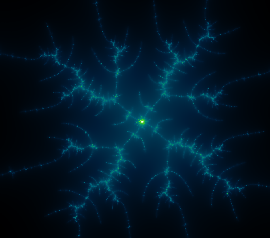 linear color mapping on a Mandelbrot set detail