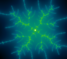 sqrt-log color mapping on a Mandelbrot set detail