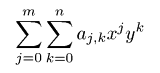 2D polynomial expression with independent maximum x and y degrees